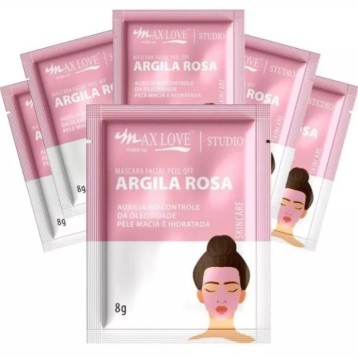 Máscara Facial Peel Off Argila Rosa Max Love