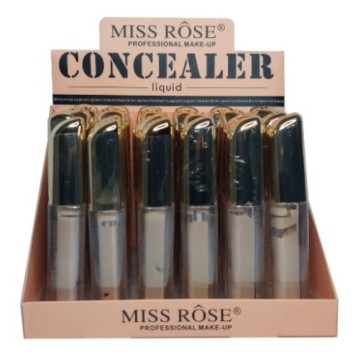 Corretivo Líquido Concealer Alta Cobertura À Prova D'água Oil Free Miss Rose